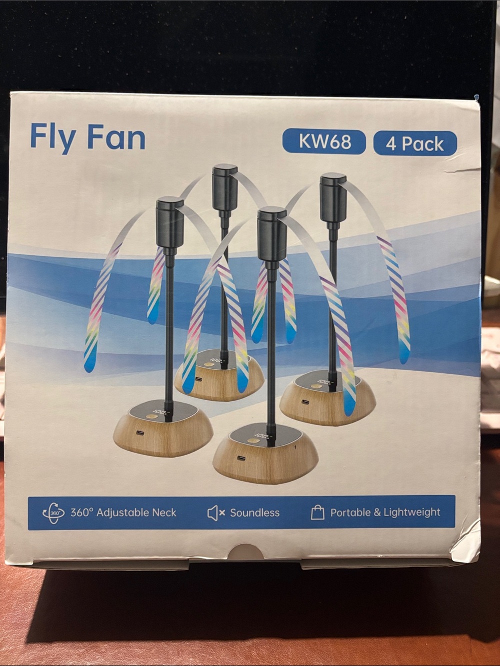 KW68 4-Pack Mini Fans in Multicolor